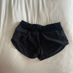 Black Lululemon Speed Up Shorts
